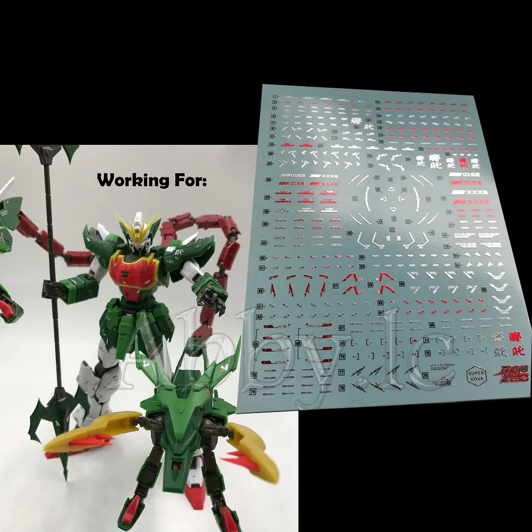 SuperNova 슈퍼 노바 MG 1/100 XXXG-01S2 Altron EW D.L 모델 마스터 브론징 스탬프 워터 슬라이드 세부  데칼 스티커 W02 DL - AliExpress