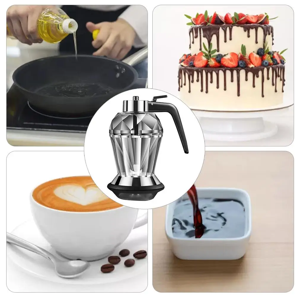 Distributeur De Miel En Verre Borosilicate 300 Ml - Anti-goutte, Avec Gâchette - Pour Miel, Sirop, Sauce Soja - Facile à Nettoyer
