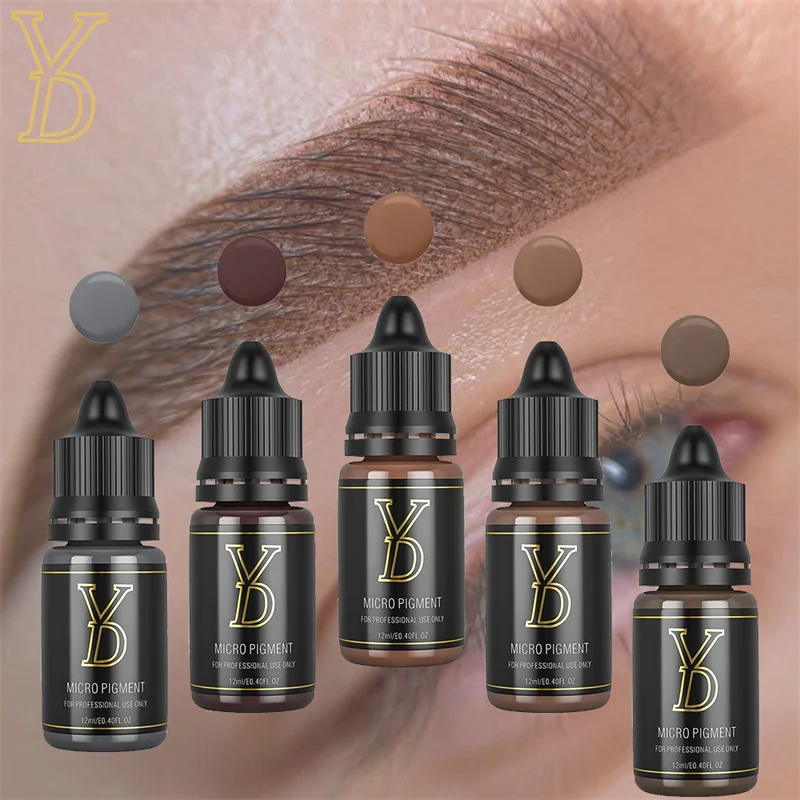 PMU Natural Eyebrow Liquid Pigment Professional Permanent Makeup Tattoo Ink Microblading Brows Organic Pigments Set Supplies tattoo ink tattoo ink pigment tattoo ink kit