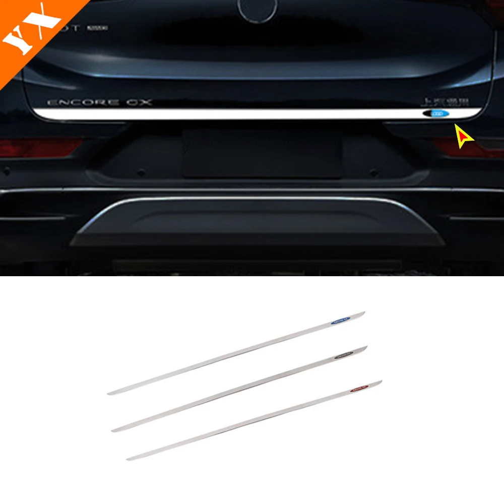 

Stainless Garnish For Buick Encore GX Accessories 2020-2023 Car Tailgate Rear Door Cover Molding Tail Door Trim Sticker Cover