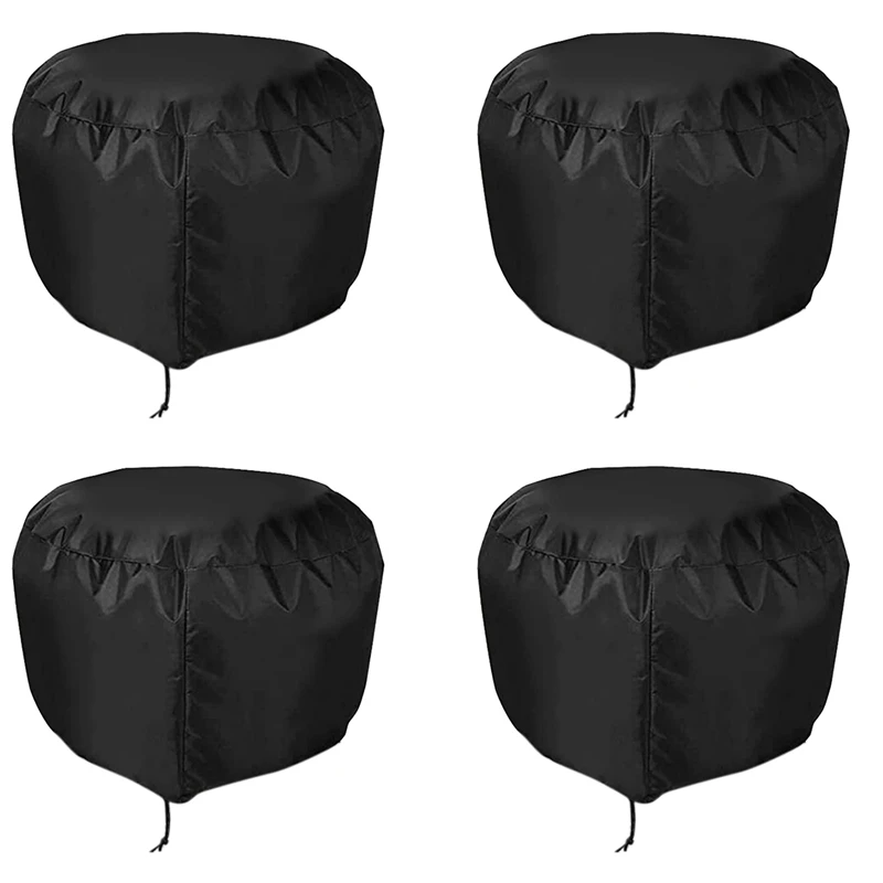 

4Pcs Roof Vent Cover House Roof Turbine Hoods Shield Canvas 20Inch X 20Inch Black