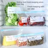 Leak proof freezer bag with zipper lock - reusable, fresh-keeping and sealed food storage bag, suitable for kitchen organization 2