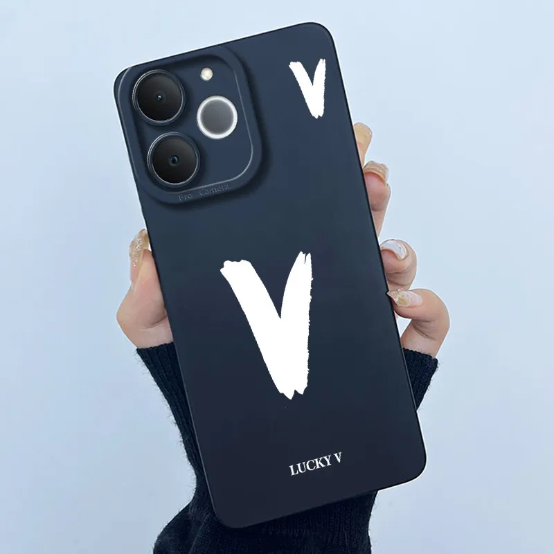Cute Initial Letters Shockproof Soft Silicone Phone Case Cover Bumper