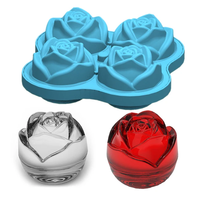 Chinese Valentine's Day Rose Flower Silicone Mold DIY Ready To Put Rose Ice  Flower Ice Cube Mold Rose Silicone Mold Ice Tray - AliExpress