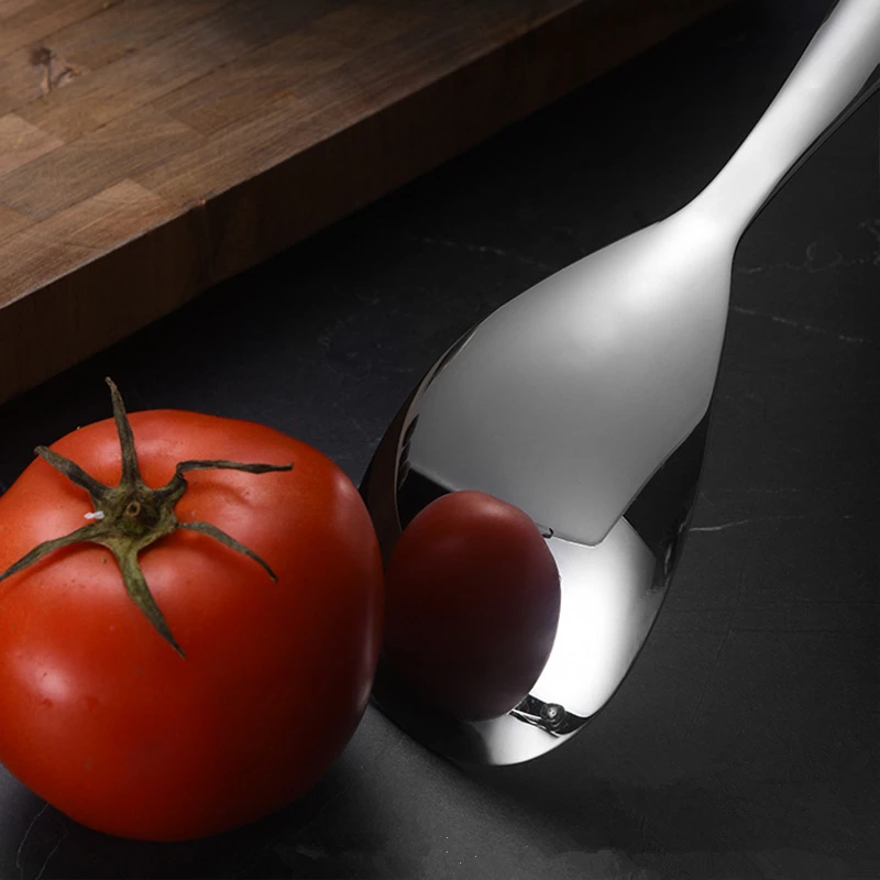 304 Stainless Steel Rice Spoon Thick Serving Scoop Non-stick Shovel Cooker Spatula High-temperature Resistant Kitchen Utensils