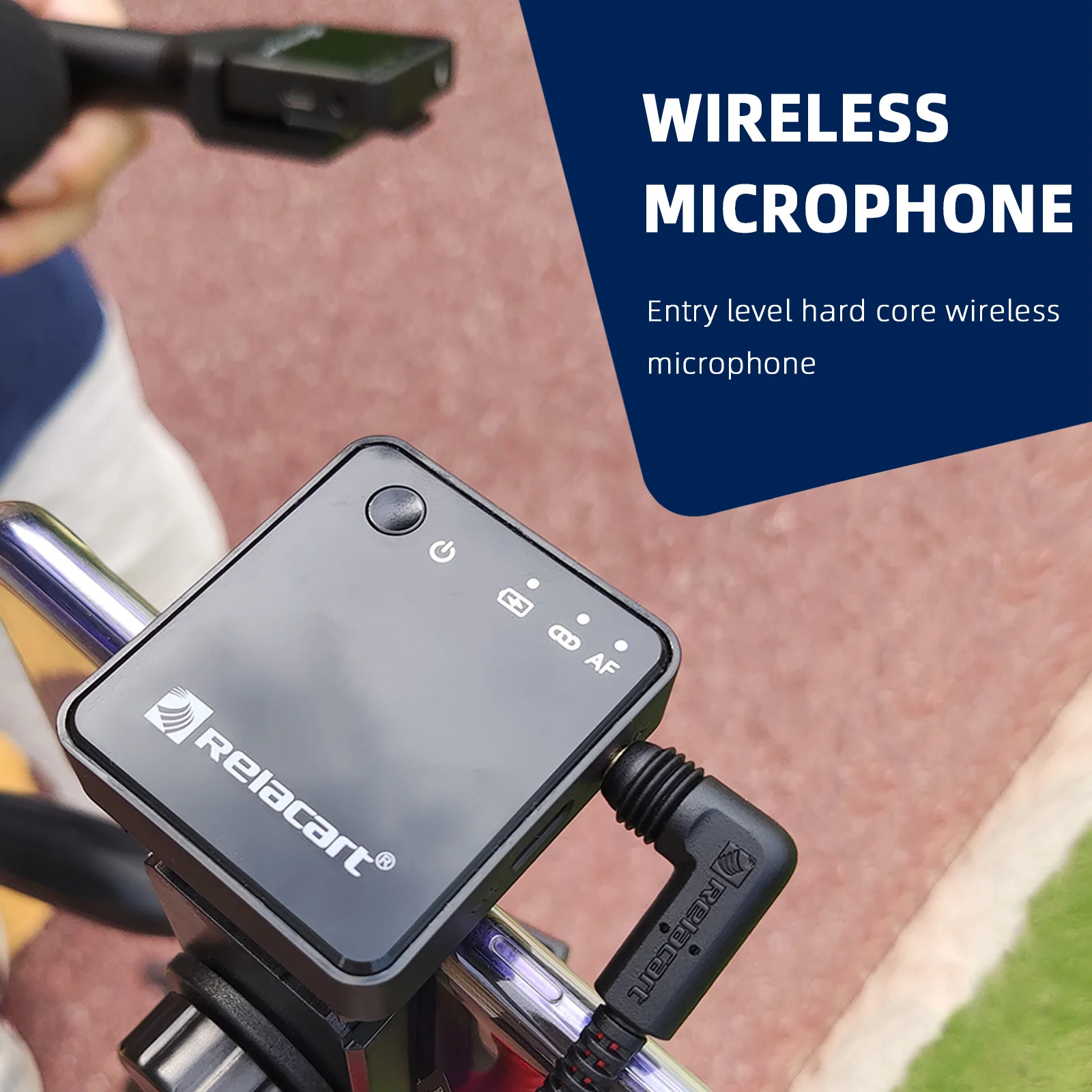 

Relacart R1 Wireless Microphone System 2.4G Single Channel Mic for Interview Camera Live Streaming