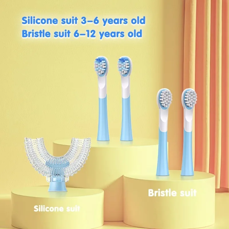 어린이용 소닉 전자 칫솔(2개의 브러시 헤드 포함) 3개의 치아 구강 모드 800Mah 배터리 자기 Ievitation 모터