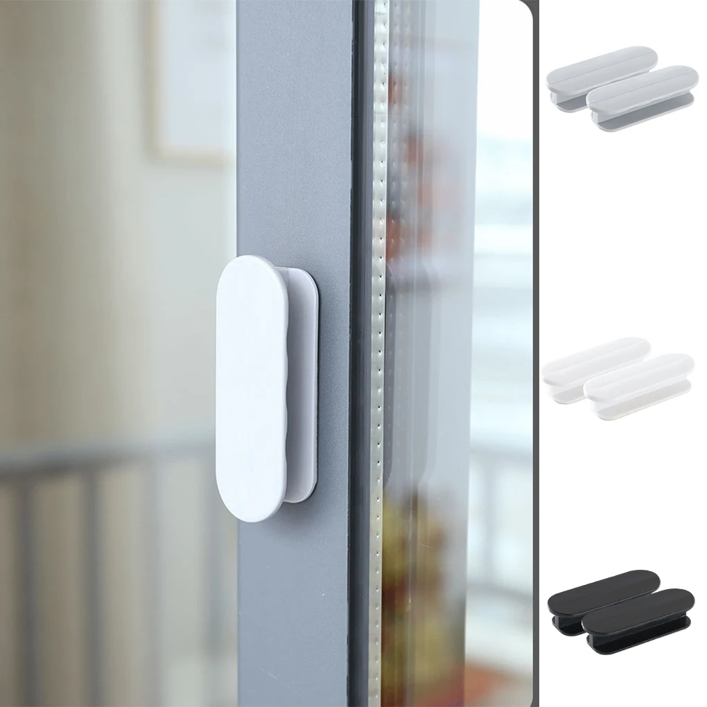 2Pcs Plastic Handle Portable Punch free Self adhesive Polished Handles