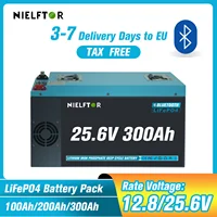 Batterie LiFePO4 24V 300Ah 200Ah 100Ah 12V 48V batterie au Lithium Bluetooth Grade A cellules 6000 + Cycle pour RV solaire Stock ue 1