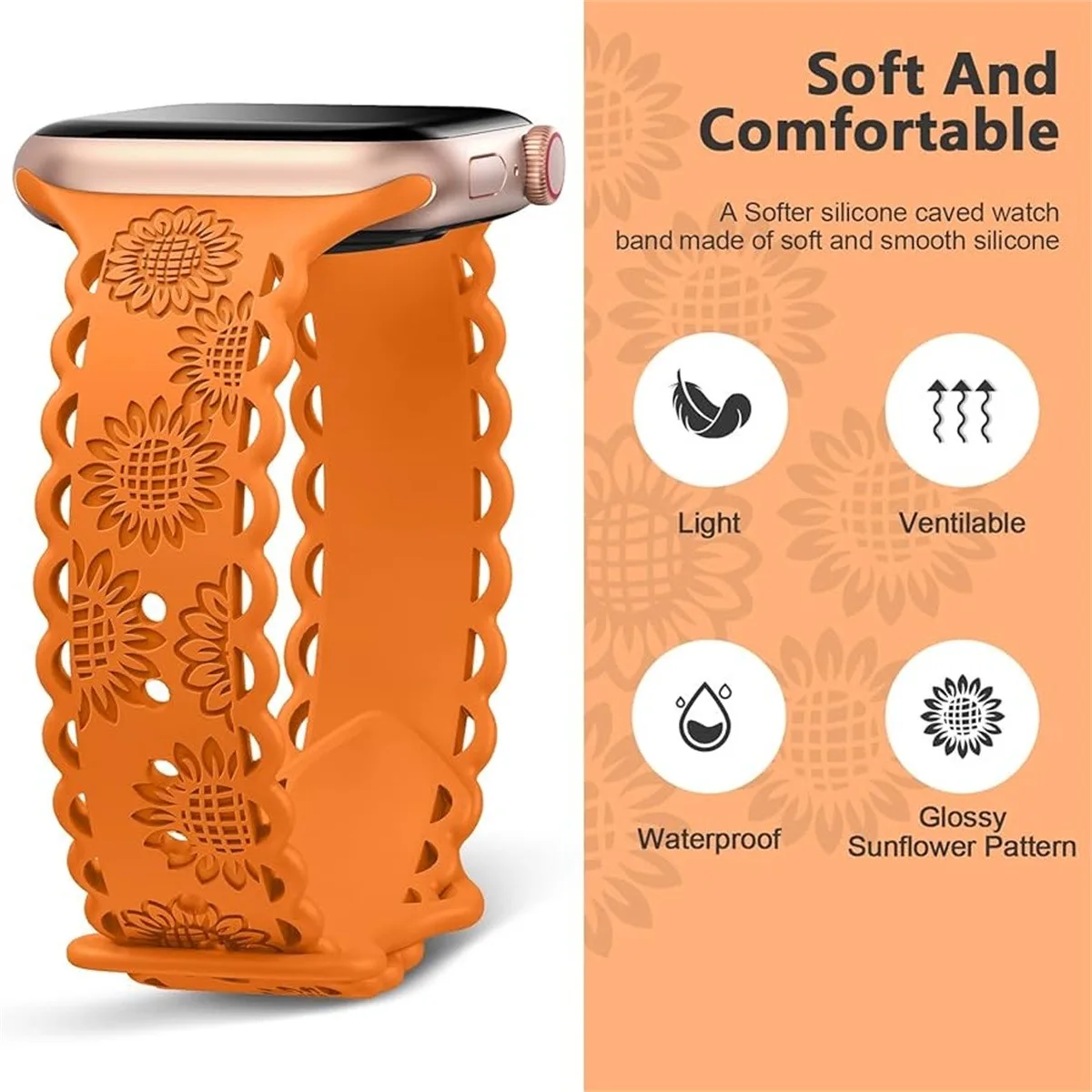 Silicone Watch Band For Smartwatch Sporty Comfortable Strap_voghion.com