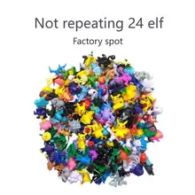 

24 Pcs Pokemon Figure Elf Model Pikachu Lunala Charizard Action Figure Model Pokemon Elf-ball Toy Set Kids Halloween Gift New