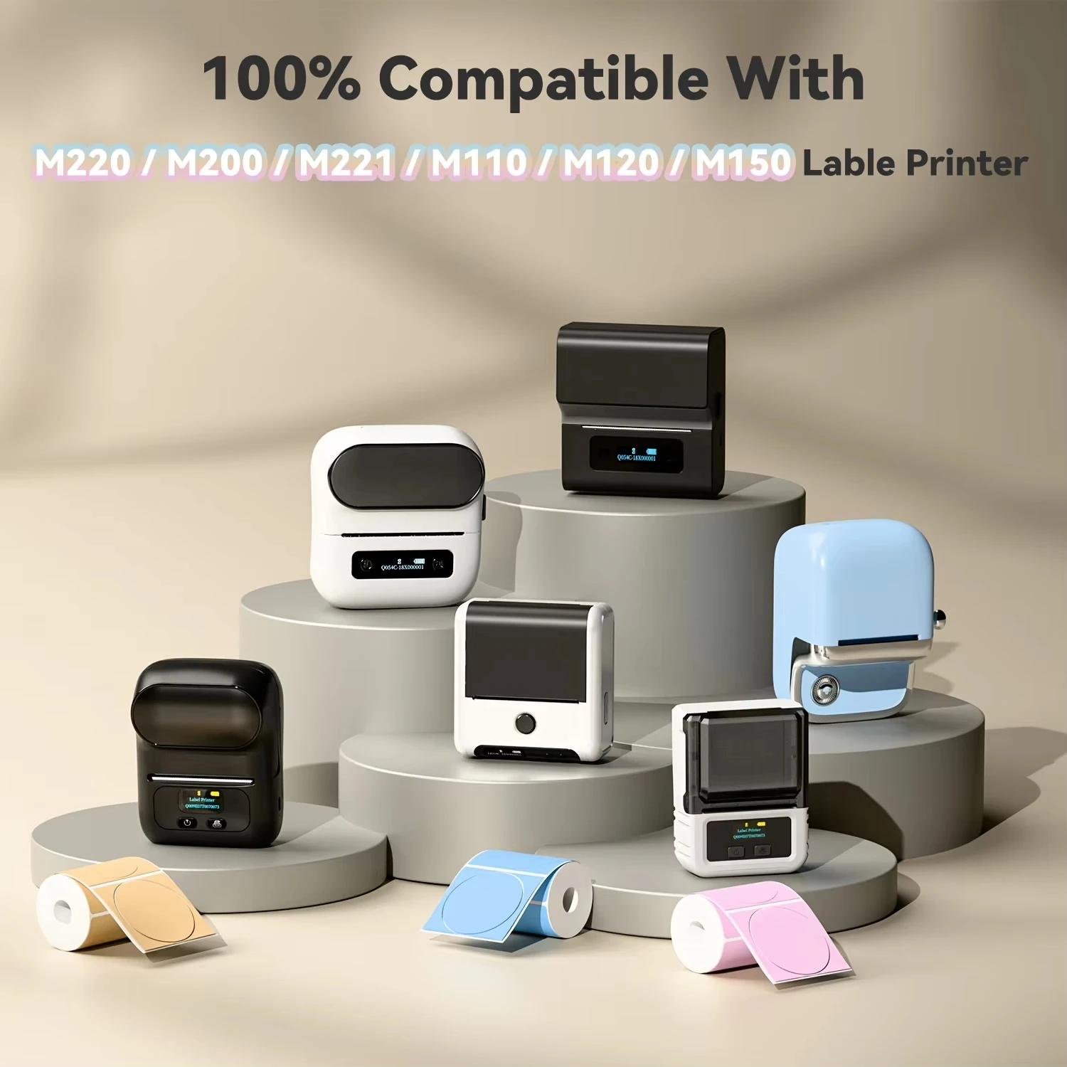 40x30mm 다중 사양 컬러 감열 태그, M110/M221/M120/M200 호환, 가정, 사무실 및 휴일 DIY 프로젝트용