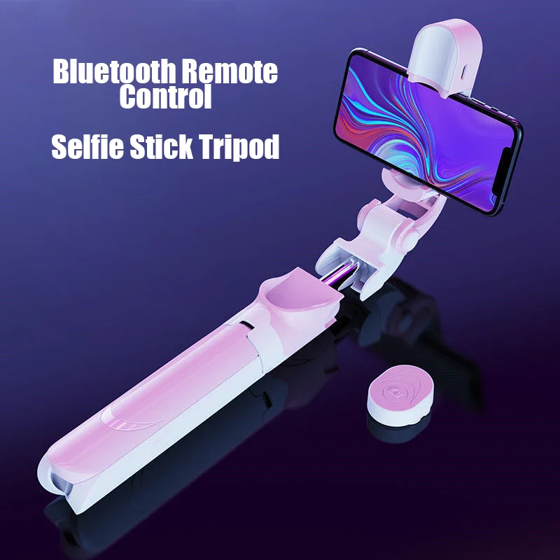 Portable Wireless Remote Shutter Selfie Stick Tripod For Android iPhone 16 15 Pro Max Xiaomi Cell Phone Stand Holder Accessories