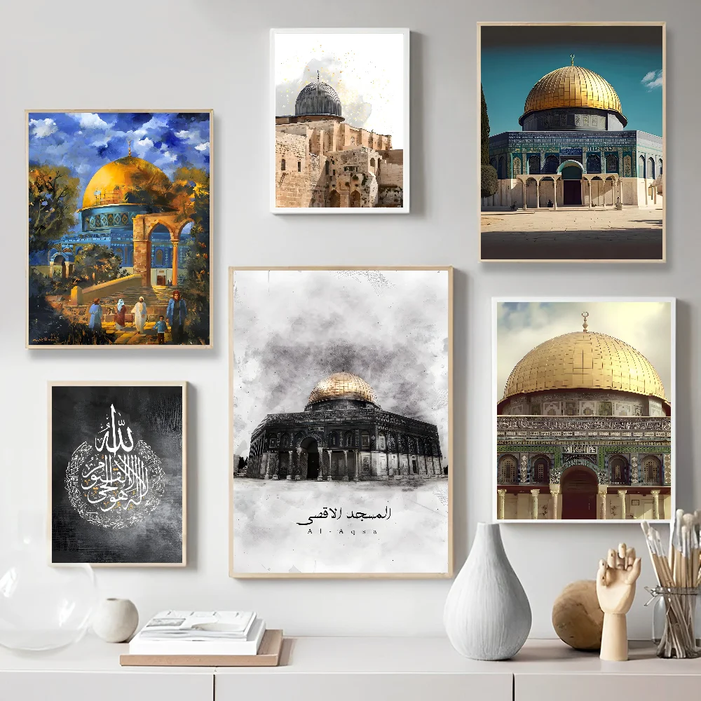 Masjid Al Aqsa Islamic Holy Cities Muslim Prints and Posters Whitepaper Prints Posters Artwork Wall Decor poster prints