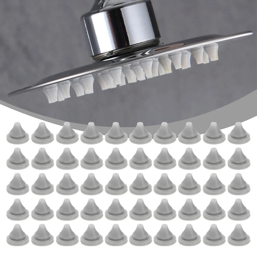 Replacement Shower Head Nozzles Universal Compatibility White 7.6*8*0.5 Mm Durable Material For 4mm Opening Size 6
