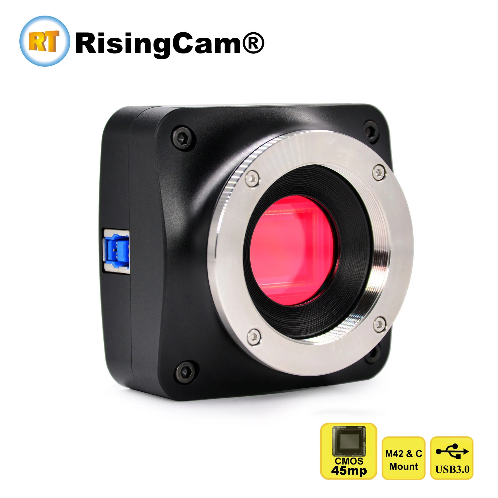 

RisingCam цифровой микроскоп высокого разрешения 45mp imx294 4/3 дюйма CMOS сенсор USB3.0 для тринокулярного микроскопа brightfield