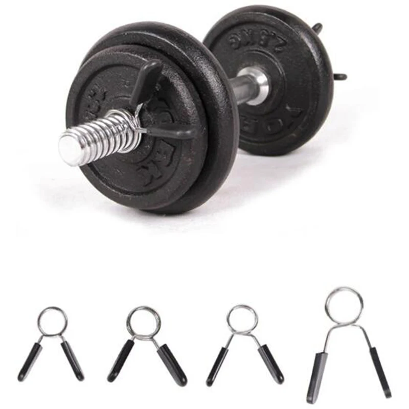 2.4/2.5/2.8/3.0CM Barbell Bar Carabiner Snaps Spring Clips Stainless Steel Circlips Gym Weight Dumbbell Lock Accessories barbell collars dumbbell bars