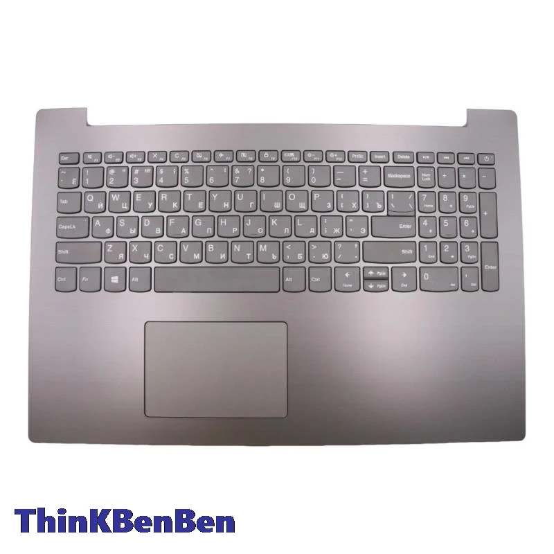 Capa do Teclado Russo para Lenovo Ideapad 330 15 Arr Icn Laptop 5cb0r26416 Capa de Ferro Cinza