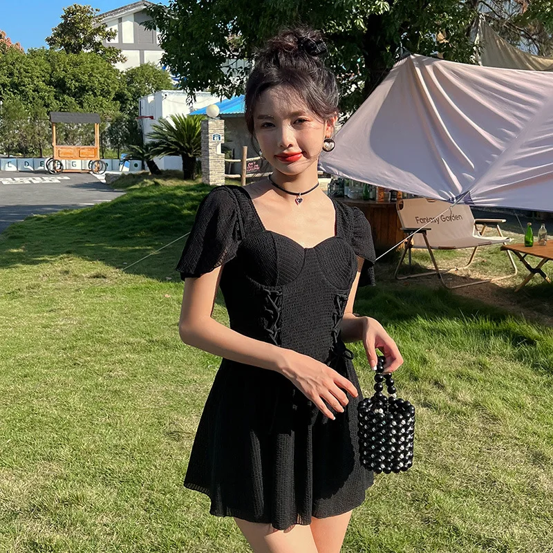 Wisuwore-원피스 수영복 스커트 스타일 슬리밍 수영복 여성용, 플러스 사이즈 2023 