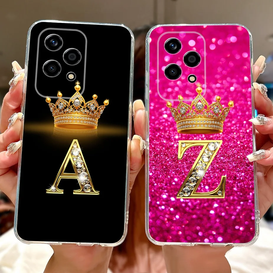 Luxury Fashion Crown Letters Clear Silicone Soft Slim Phone Case