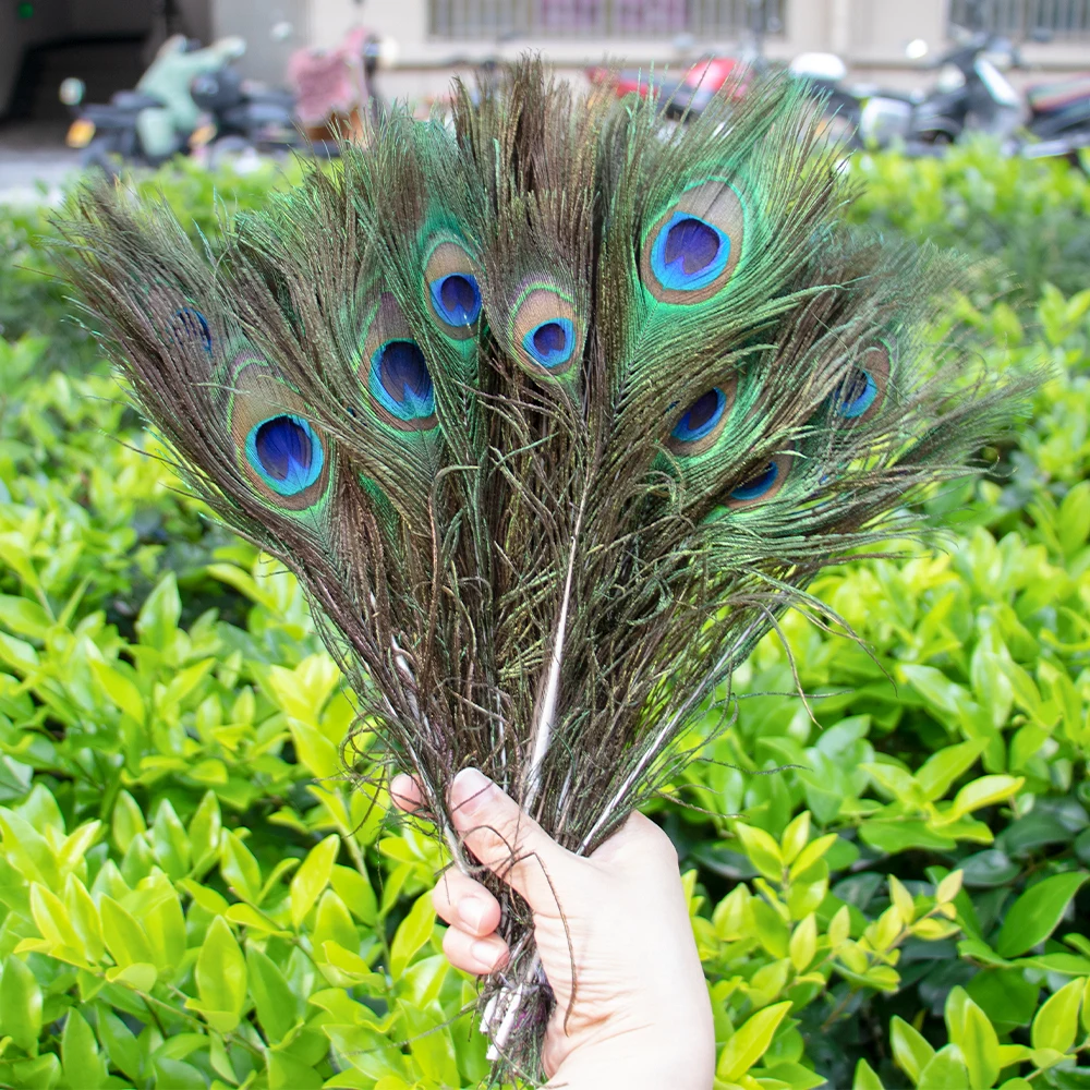 천연 공작 깃털 술 공예, 홈 데코레이션, DIY 주얼리 제작 액세서리, 25-30 40-45 cm 깃털, 도매 50 개