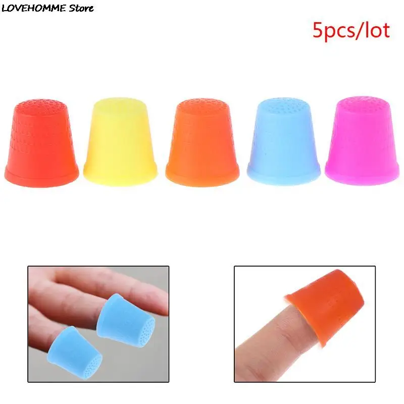 3/5Pcs Silicone Finger Protectors Covers Caps for Scrapbooking Sewing DIY  Crafts Ironing Embroidery Needlework Sewing Thimble