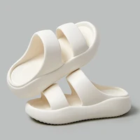 New Thick Bottom Cloud Slippers Women Comfort Soft Sole Eva Platform Sandals Woman Summer Double Strap Non Slip Beach Slippers 1