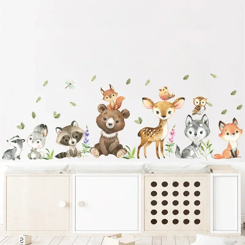Cartoon Animal Wall Stickers for Home Decoration Wall Decal