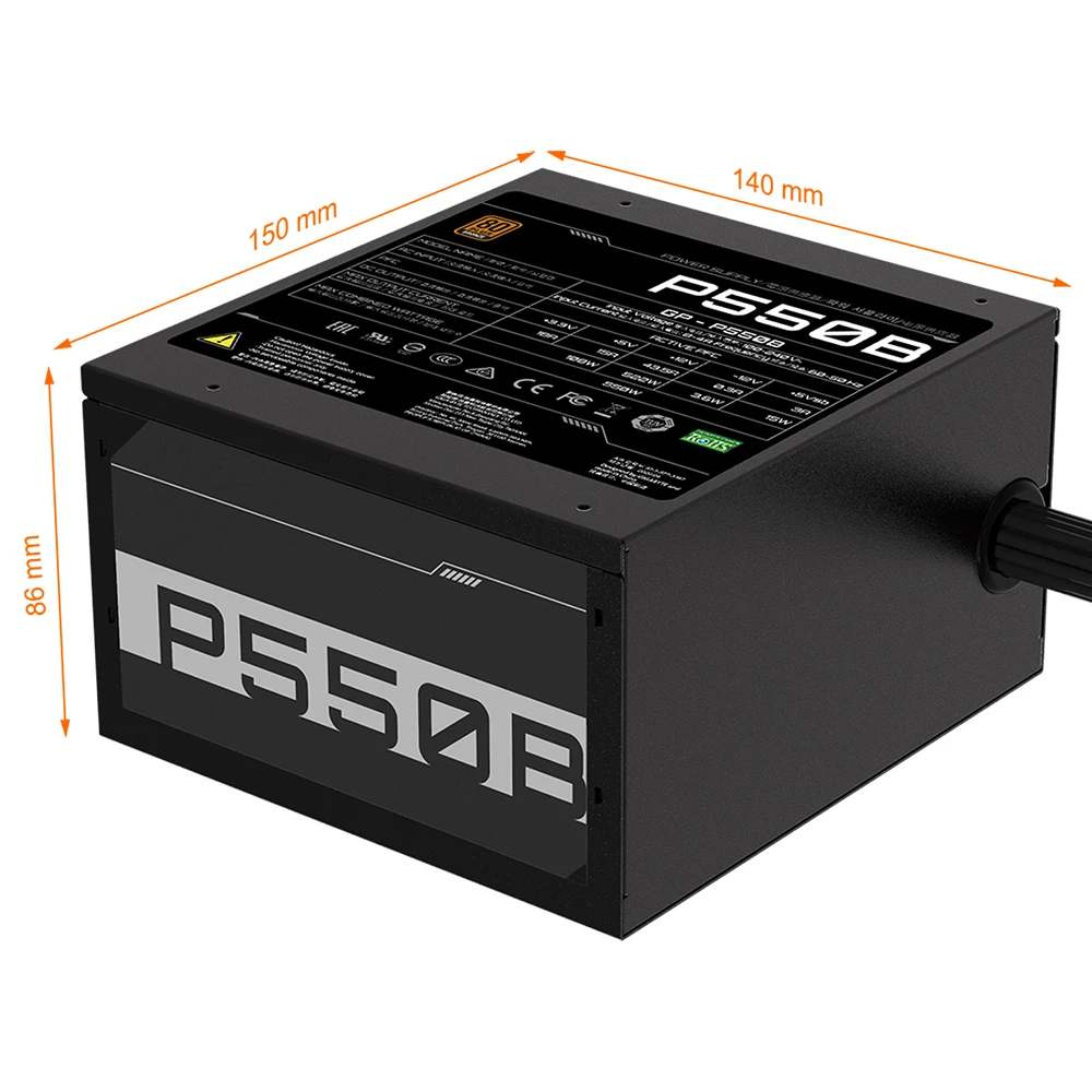 For Gigabyte P550B 550W ATX 12V Active PFC 60-50Hz Power Supply High Quality Fast Ship 4 For Gigabyte P550B 550W ATX 12V Active PFC 60-50Hz Power Supply High Quality Fast Ship - Image 2