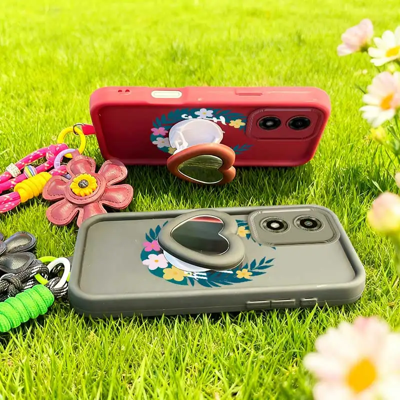 Colorful Garland Phone Case Set with Lanyard and Craft Embellishments - 3 Piece Bundle