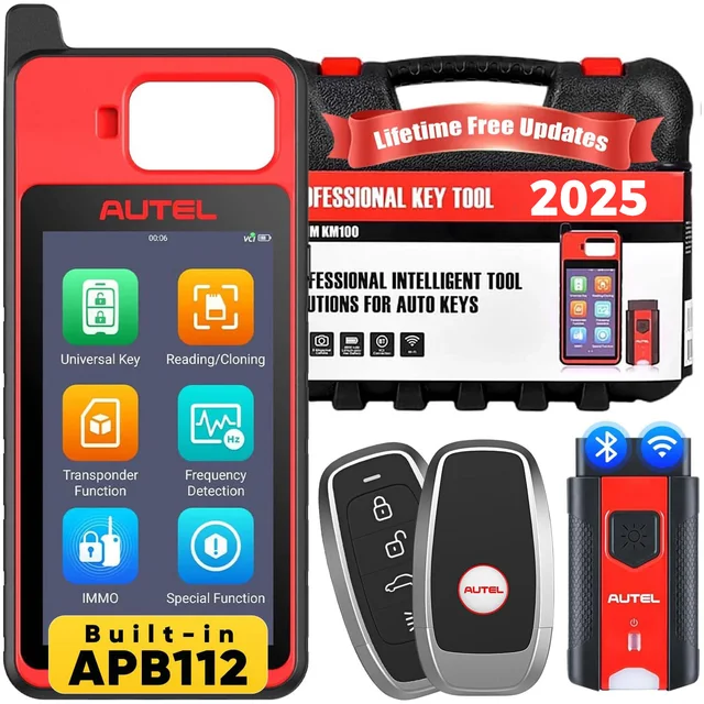 Autel KM100 KM100X Key Fob Programmer Immobilizer Tool Key Creation IMMO Learning Chip Read Write Cloning free update 2025 1