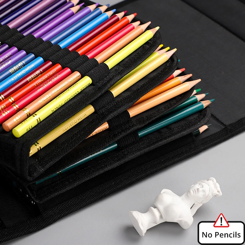 48/72/120/150/200 Holes Colored Lead Pencils Storage Bag Large Capacity  Case Box Holder School Supplies Stationery Student