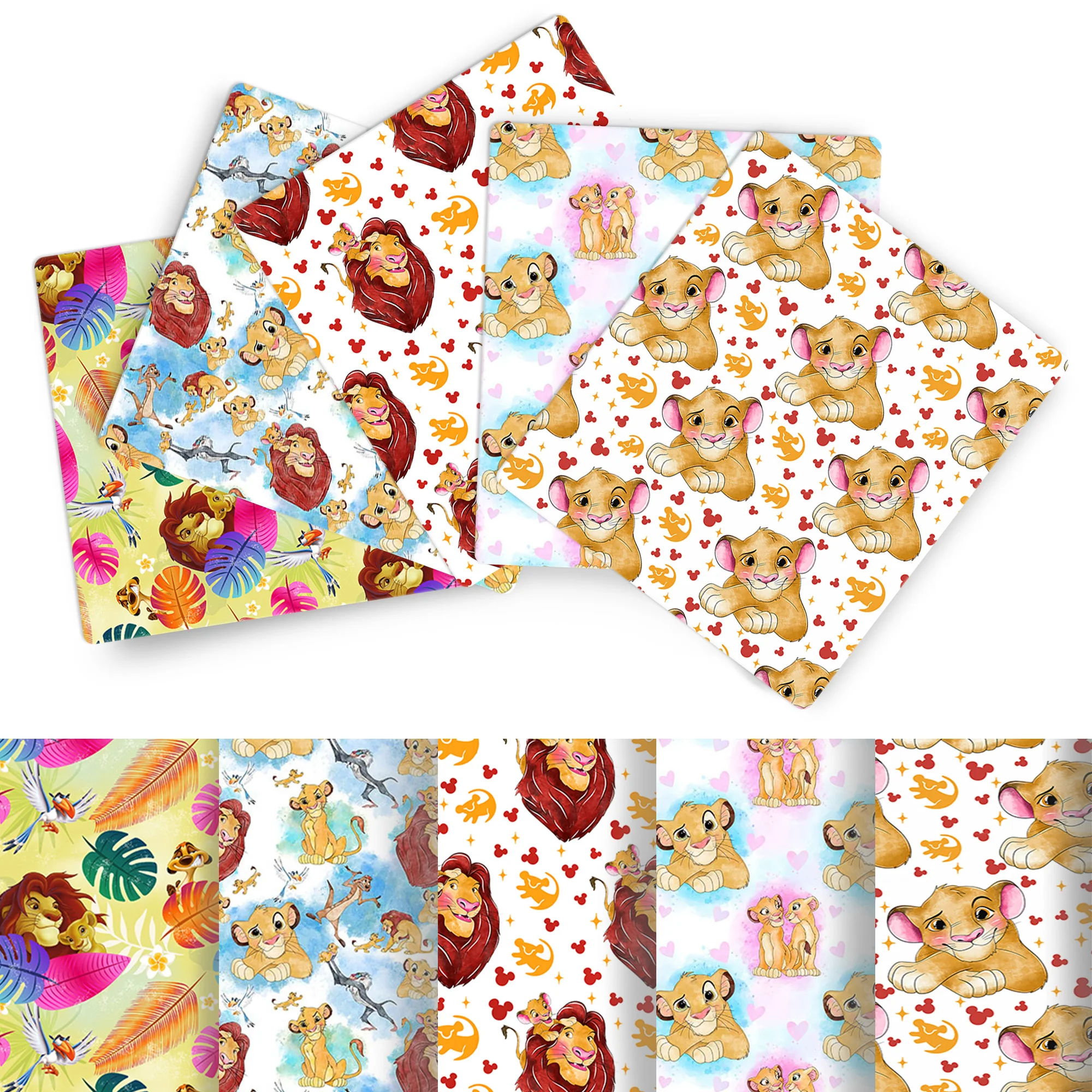 

Disney The Lion King 50*145cm Patchwork Cotton Fabric Tissue Sewing Quilting Fabrics Needlework Material DIY Handmade