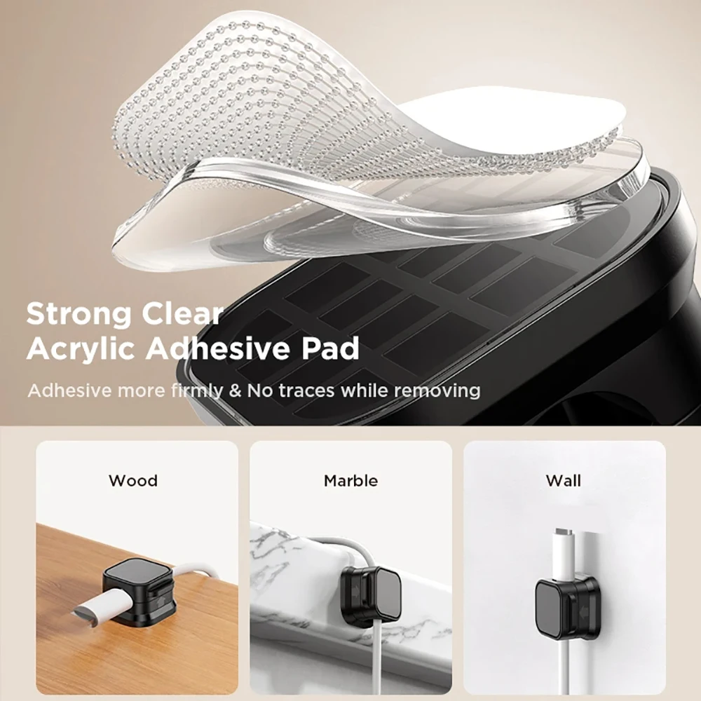 3/6/10PCS Charger Protector De Cable Magnetic Wire Storage Box Desktop Cord Clip Protector Wire Organizer and Cables Management