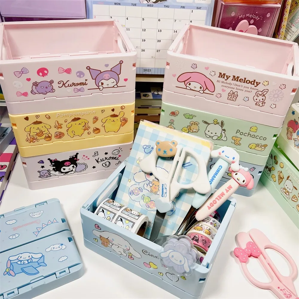 

Sanrio складной высокий Настольный ящик для хранения Корица собака мини Culomi Канцтовары мелочи Органайзер коробка мультяшная корзина