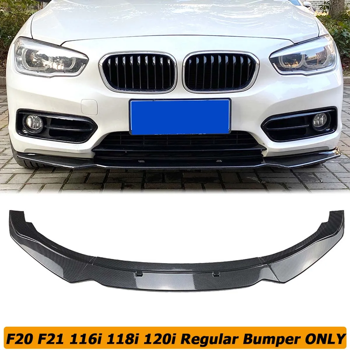 

F20 F21 Front Lip Spoiler Splitter For BMW 1 Series 116i 118i 120i 2015-2019 General Bumper Model Only Car Accessories Body Kit