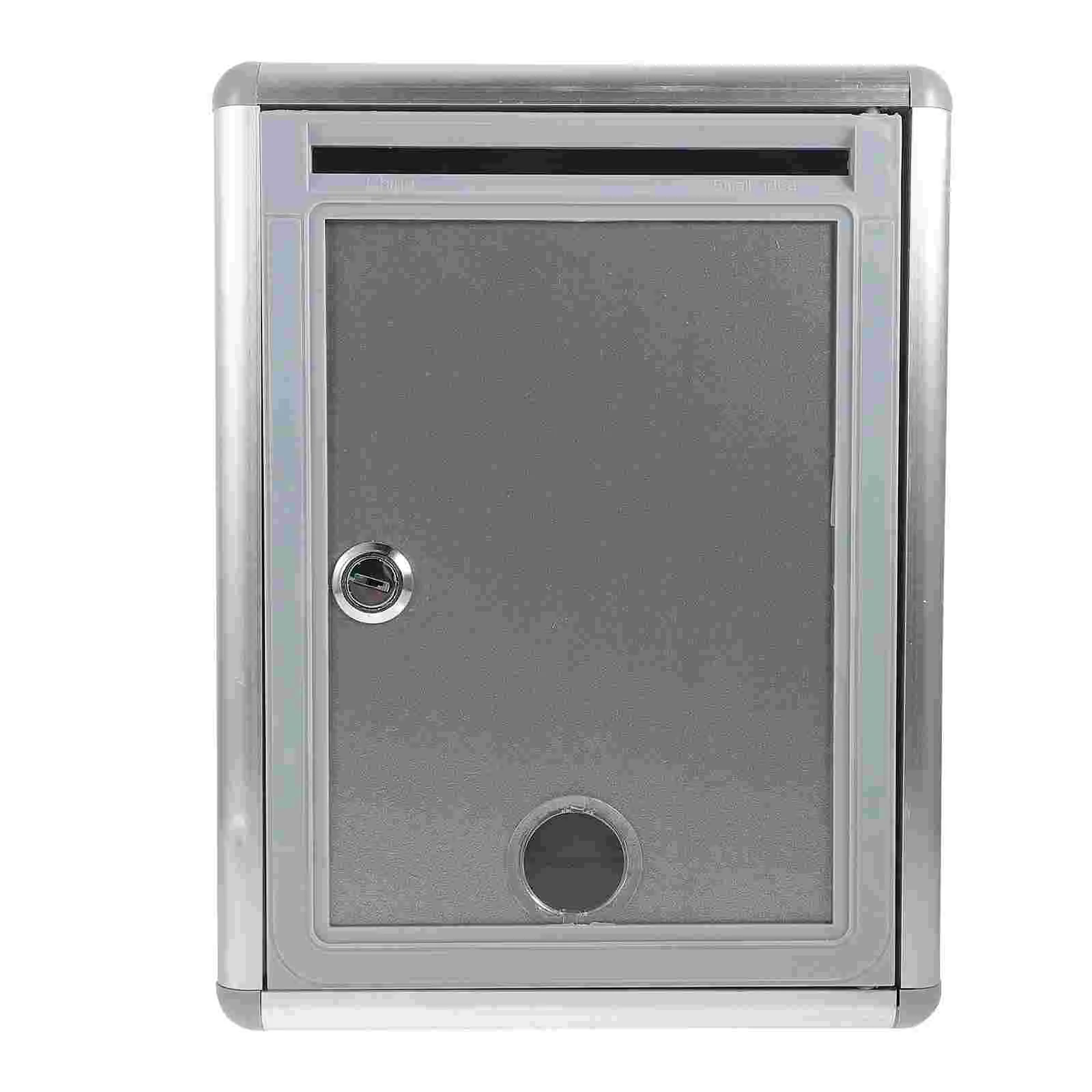 

Metal Drop Box Wall Mount Locking Mailbox Suggestion Box Aluminum Alloy Box Mail Storage Box Business Parcel Box With