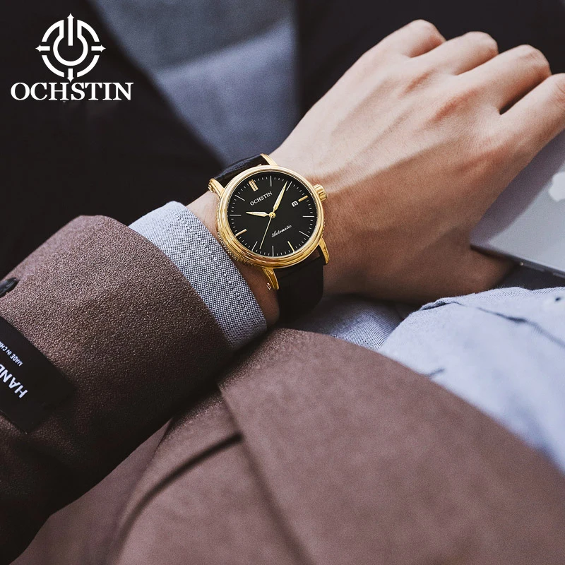 OCHSTIN 2024 hot models creative nylon series simple hundred style men's mechanical watches automatic mechanical movement watche
