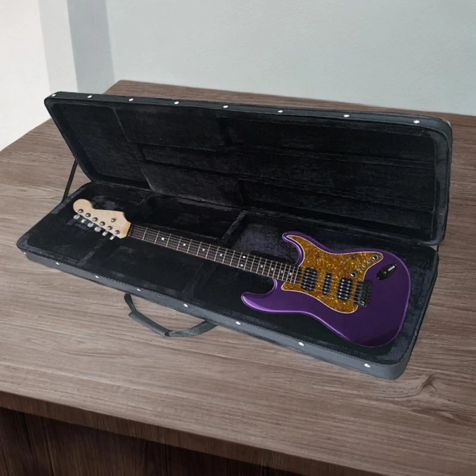 Electric Bass Case Handheld Portable Professional Shockproof Thick Padding Storage Case Hard Shell Electric Guitar
