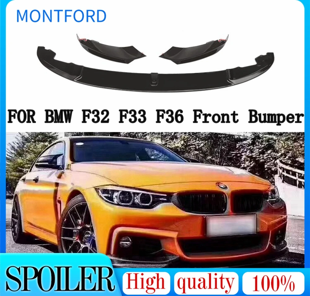 

4pcs Front Bumper Lip Deflector Lips Splitter Diffuser Body Kit Spoiler For BMW 4 Series F32 F33 F36 M-SPORT M-TECH 2014-2020