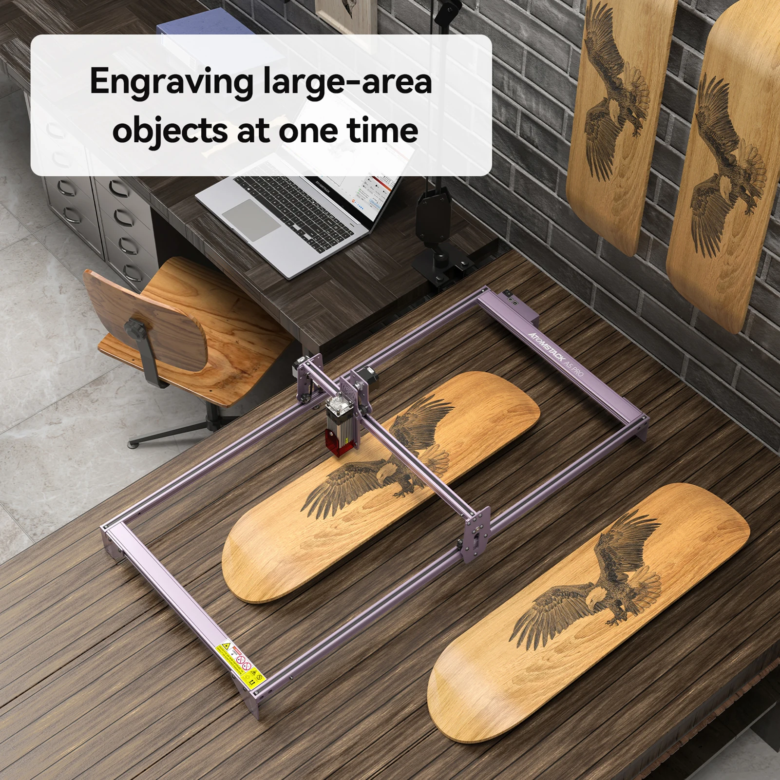 ATOMSTACK  Engraving Area Y-axis Extension Kit Expand to 850x410mm for Laser Engraving Machine A5 Series Engraving