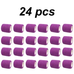 Purple Waterproof Self - Adhesive Elastic Bandage - Anti - Slip, Nonwoven, Disposable (24 pcs)
