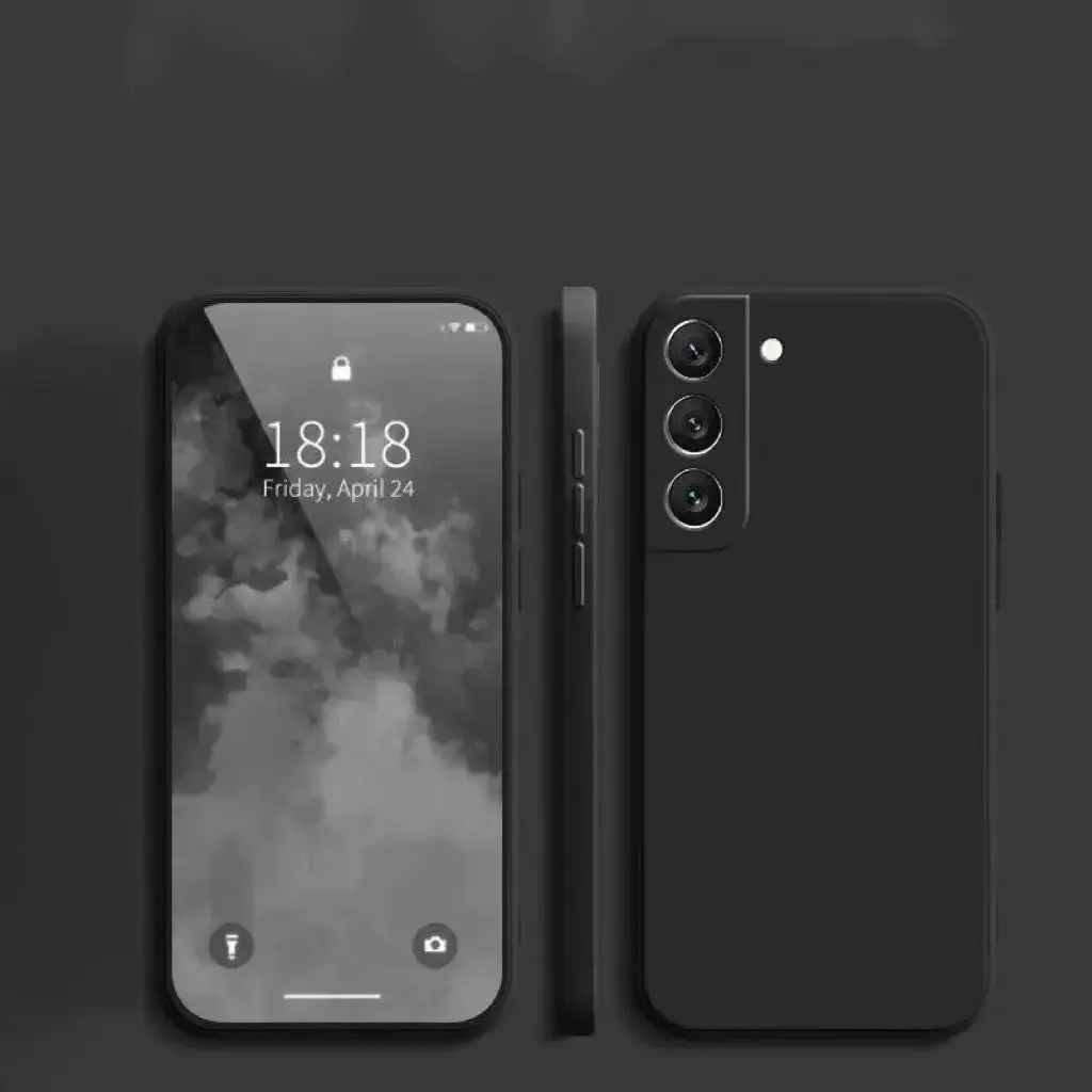 Velvet Silicone Shockproof Phone Case – Solid Color