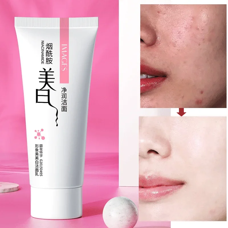 

Whitening Cleanser Deep Cleansing Gentle Moisturizing Improve Rough Brightening Oil Control Acne Facial Cleanser 1pcs