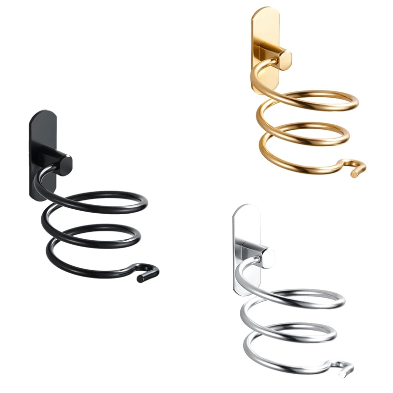 

Настенный держатель для фена, спиральные инструменты для ухода за волосами, подвесная стойка, органайзер для фена, органайзер для хранения