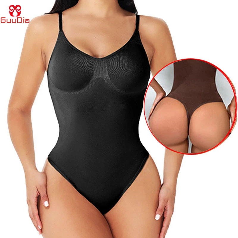 GUUDIA Thong Body Shapers Tummy Control Belly Trimmer Shapewear