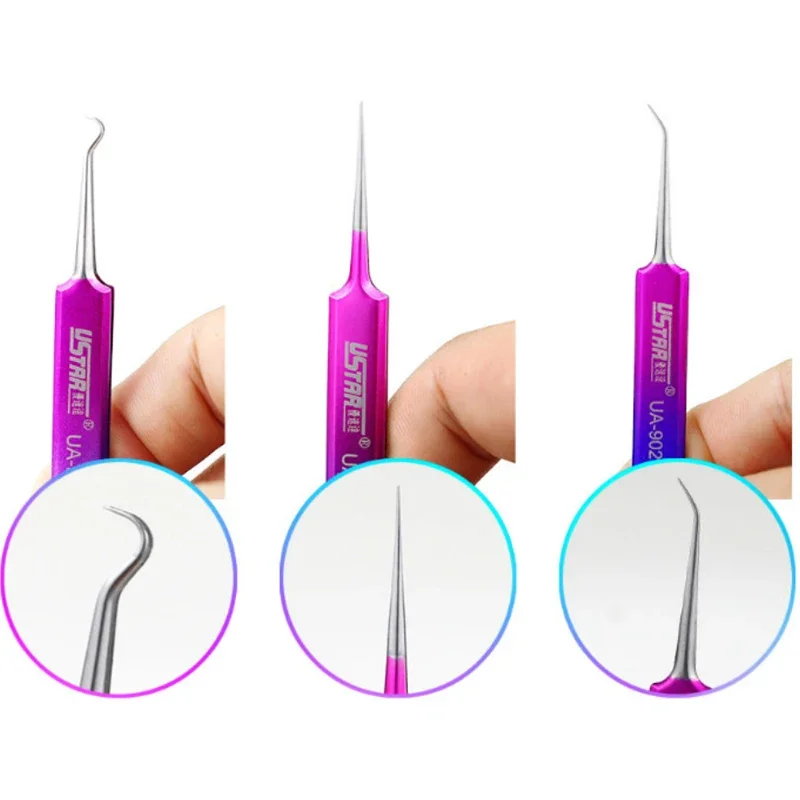 

Ustar UA90230/UA90231/UA90232 Model Special Purpose Straight Tweezers Angled Tweezers Hobby Craft Tools Accessory Modeling Tool