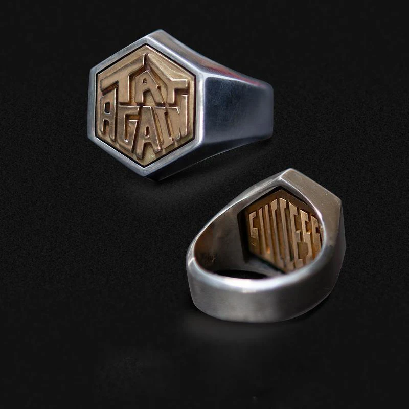 New Handmade Original Opening Ring Personality Inspirational Index Finger Men Wide Inspiration Trend Domineering Jewelry |