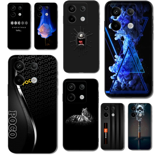 Case For POCO X6 PRO Silicon Phone Back Cover black tpu case Coque