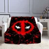 MINISO Marvel Deadpool Pattern Blanket Warm Soft Fluffy Kids and Adult Sofa Bed Throw Blanket Outdoor Travel Camping Sheet Gift 2